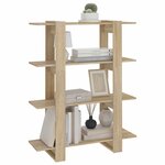 vidaXL Bibliothèque/Séparateur de pièce Chêne Sonoma 100x30x123 5 cm
