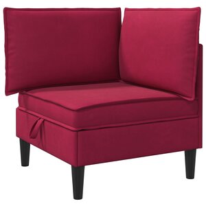 vidaXL Sofa avec rangement Bordeaux Velours
