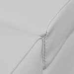 vidaXL Chaise longue Blanc Similicuir