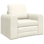 vidaXL Canapé-Lit Crème 98 x 71 x 83 cm Velours