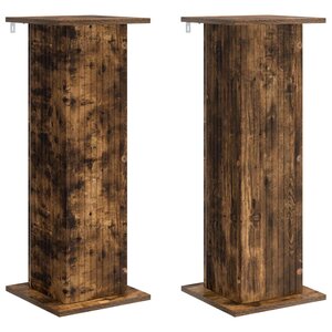 vidaXL Support de Plante 2 pc Chêne fumé 30 5 x 30 x 80 5 cm