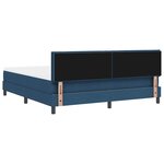 vidaXL Lit boxspring avec matelas avec matelas Bleu 180 x 200 cm tissu