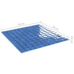 vidaXL Carreaux mosaïque 11 Pièces Bleu 30x30 cm Verre
