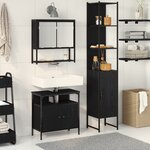 vidaXL Ensemble de meubles de salle de bain 3 pièces en chêne noir