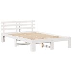 VidaXL Cadre de Lit en Bois de Pin Blanc Bois massif 120 x 200 cm Durable