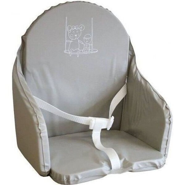LOOPING Coussin Chaise Haute Bébé PVC Imperméable  Sangles  Gris