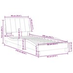 vidaXL Cadre de lit sans matelas Hanko noir 90x200 cm velours