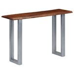 vidaXL Table console 115 x 35 x 76 cm Bois d'acacia massif et fer