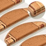 vidaXL Tapis d'escalier autoadhésifs 5 Pièces 65x21x4 cm Beige