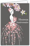 Carte Heureux Anniversaire Pour Jeune Fille Femme avec Enveloppe 12x17 5cm