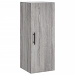 vidaXL Buffet haut Sonoma gris 34 5x34x180 cm Bois d'ingénierie