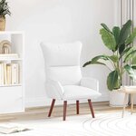 vidaXL Fauteuil relaxant Blanc 69 x 74 x 93 cm Faux cuir