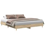 vidaXL Cadre de lit sans matelas chêne sonoma 200x200 cm