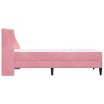 vidaXL Cadre de lit avec matelas Rose 100 x 200 cm Velours