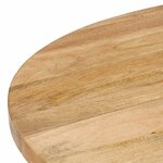 Vidaxl table de salle à manger rond 110x76 cm bois de manguier massif