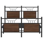 vidaXL Cadre de lit sans matelas chêne marron 120x200 cm