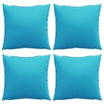 vidaXL Coussins décoratifs 4 Pièces Turquoise 40 x 40 cm tissu