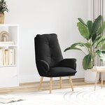 vidaXL Fauteuil relaxant en tissu noir