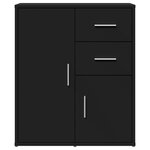 vidaXL Buffets 2 Pièces noir 60x31x70 cm bois d'ingénierie