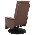 vidaXL Fauteuil inclinable avec repose-pieds marron similicuir