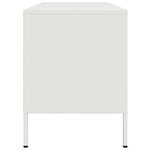 vidaXL Meuble TV blanc 100 5x39x50 5 cm acier