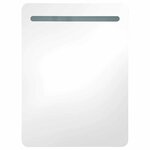 vidaXL Armoire de salle de bain à miroir LED gris brillant 60x11x80 cm