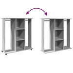 vidaXL Garde-robe avec roues sonoma gris 102x38x110 cm bois ingénierie