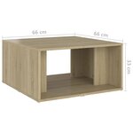 vidaXL Tables basses 4 Pièces Chêne Sonoma 33x33x33 cm Aggloméré