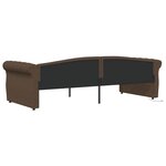 vidaXL Lit avec éclairage USB Marron Tissu 90x200 cm