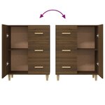 vidaXL Buffet chêne marron 69 5x34x90 cm bois d'ingénierie
