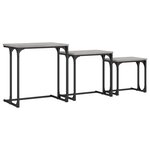 vidaXL Tables basses gigognes 3 Pièces sonoma gris bois d'ingénierie