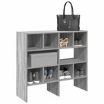 vidaXL Étagères à chaussures empilables 2 Pièces sonoma gris 89 5x30x40cm