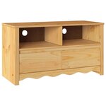 vidaXL Meuble TV Drammen Chêne 99 x 43 x 55 cm Bois de pin massif