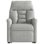 vidaXL Fauteuil inclinable gris clair tissu microfibre