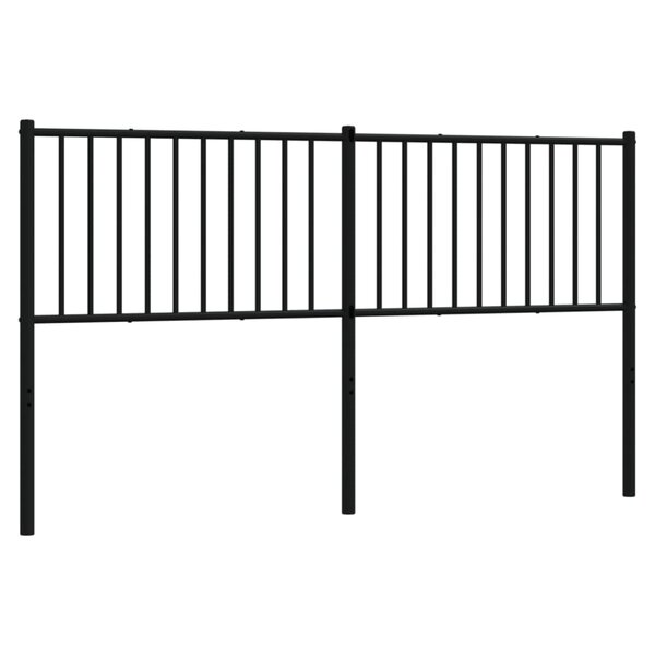 vidaXL Tête de lit métal noir 160 cm