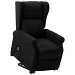 vidaXL Fauteuil Noir Tissu