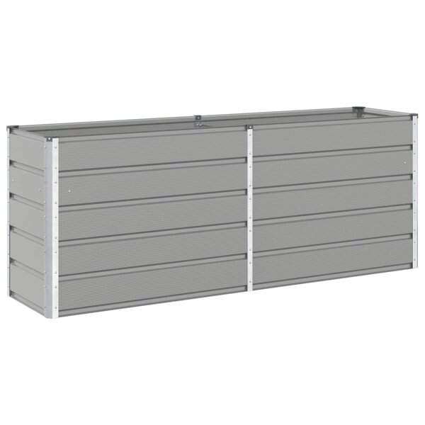 vidaXL Jardinière Gris clair 480 x 50 x 45 cm Acier galvanisé