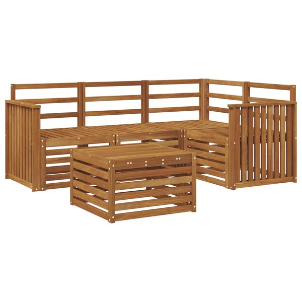 vidaXL Ensemble de canapés d'extérieur 5 pc Naturel Polyester
