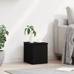 Coffre de rangement vidaXL Noir Chêne 30x35x35 cm Bois d'ingénierie