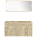 vidaXL Ensemble de meubles de salle de bain 4 Pièces chêne sonoma