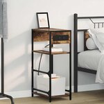 vidaXL Cabinet de chevet Chêne fumé 40 x 27 x 76 cm Bois d'ingénierie