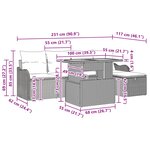vidaXL Ensemble de canapé de jardin avec coussin 6 Pièces Gris polyrotin