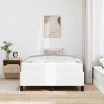 vidaXL Cadre de lit avec matelas Blanc 120 x 190 cm tissu