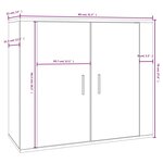 vidaXL Buffet Chêne sonoma 80x33x70 cm Bois d'ingénierie