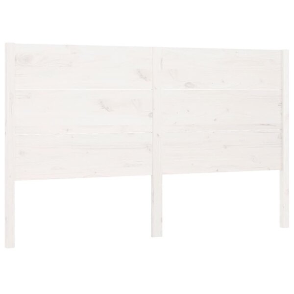 vidaXL Tête de lit Blanc 146x4x100 cm Bois massif de pin