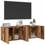 vidaXL Meubles TV muraux 2 Pièces vieux bois 60x30x41 cm