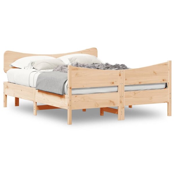 vidaXL Cadre de lit sans matelas 135x190 cm bois de pin massif