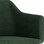 Vidaxl chaise à bascule vert foncé velours