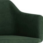 vidaXL Chaise à bascule Vert foncé Velours