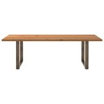 vidaXL Table à manger marron clair bois de chêne massif rectangulaire